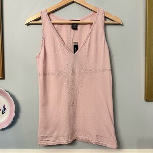 Baby Pink Beaded Embroidered 90s
Y2K Fairy Tank Top Stretchy
Babydoll Sz Small